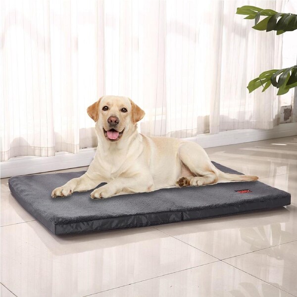 Pawz Dog Calming Bed Pet Cat Mattress Removable Cover Washable Portable Grey XXL