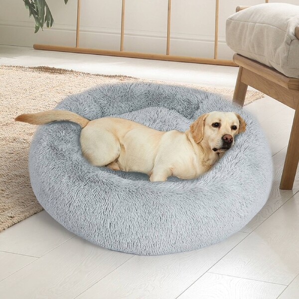 PaWz Round Pet Bed Dia. 120cm - Light Grey