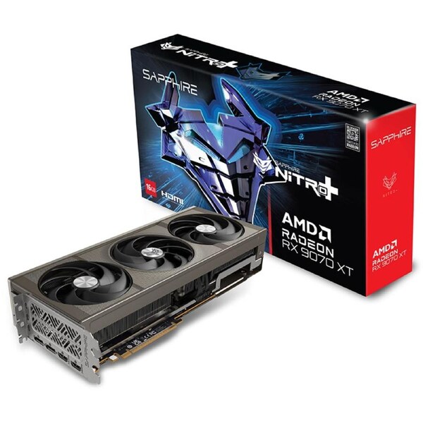 Sapphire Nitro+ AMD Radeon RX 9070 XT Gaming OC 16GB Graphics Card (11348-01-20G(RX9070XT-NITRO+-16G))