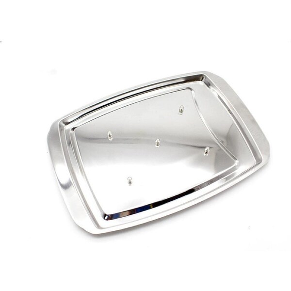 Stainless Steel Grill Plate Meat Roasting Tray with Spikes Barbecue Rack Tool