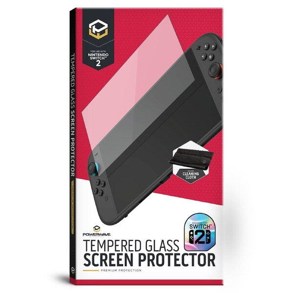 Powerwave Tempered Glass Screen Protector for Nintendo Switch 2