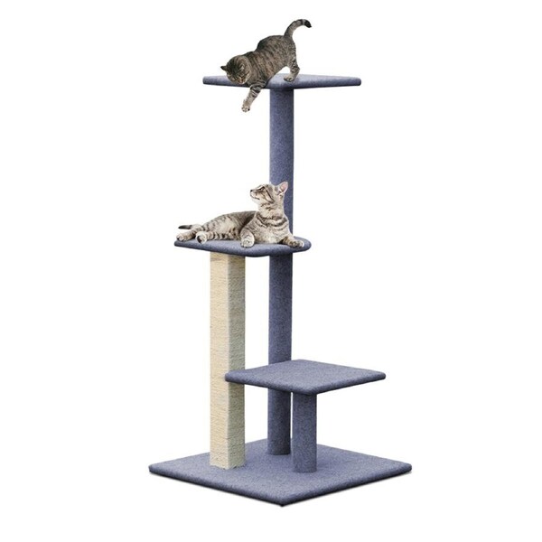 103cm-151cm Cat Tree i.Pet Scratching Post Scratcher 124cm Light Grey