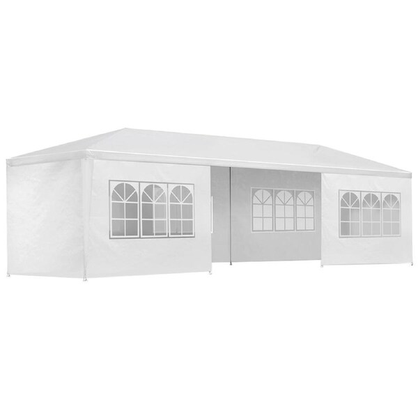 Instahut Gazebo 3x9 Outdoor Marquee Party Wedding Outdoor Tent Canopy Camping 8 Panel - White