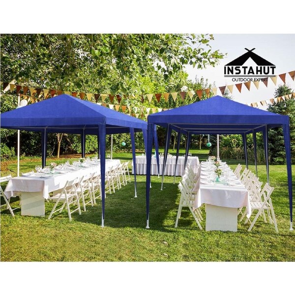 Instahut Gazebo 3x9 Outdoor Marquee Party Wedding Outdoor Tent Canopy Camping 8 Panel - Blue