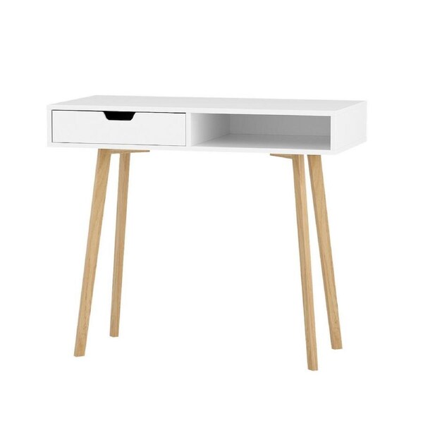 Artiss Computer Desk Study Office Desks Study Wooden Table Drawers Storage White