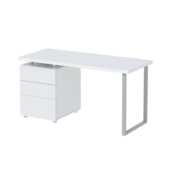Artiss Computer Desk Office Desks Study Writting Table with Drawers Cabinet White