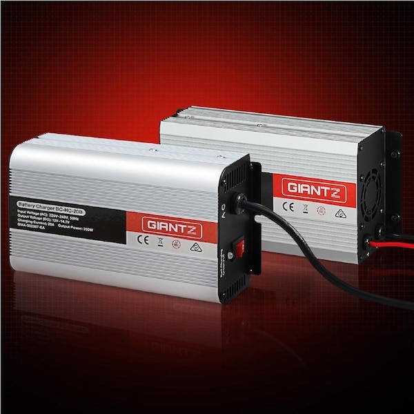 12V Giantz Car Battery Charger Inverter 20/30Amp ATV 4WD Boat Caravan Motorcycle 20A