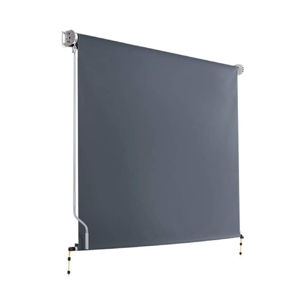 Instahut Outdoor Blind Privacy Screen Roll Down Awning Canopy Window Grey 1.8m X2.5m (W x H)