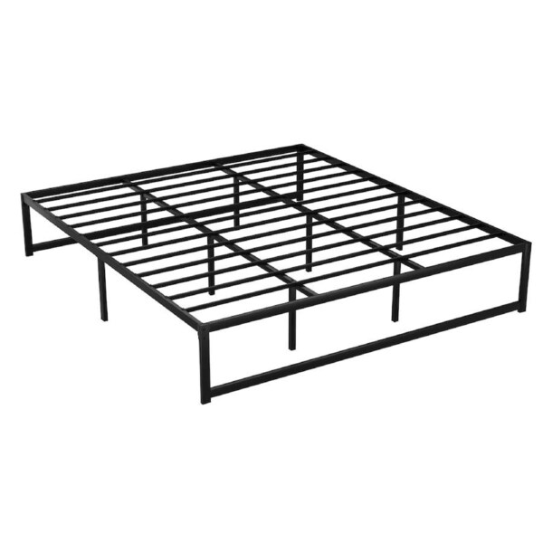 Artiss Metal Bed Frame 205x155cm Bed Base Black TINO King