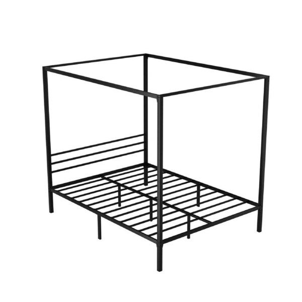 Artiss Metal Bed Frame 212x159cm Four-poster Platform Base POCHY Queen