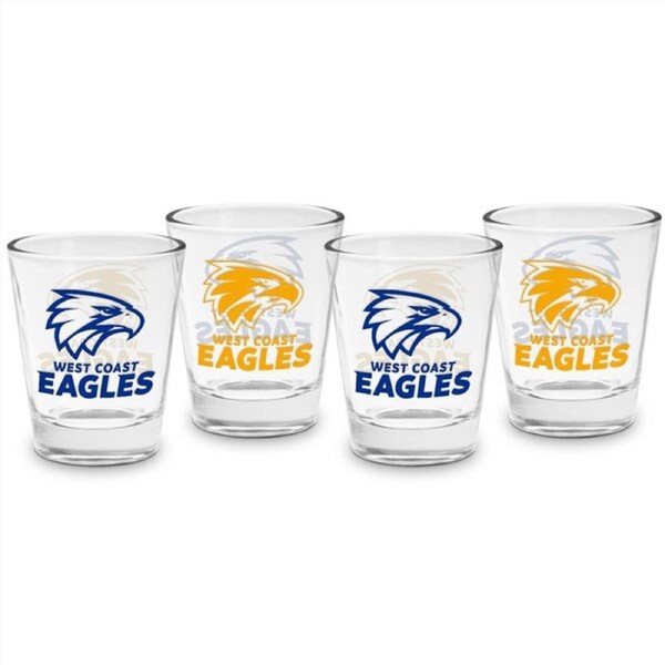 AFL - West Coast Eagles 4 Pack Shot Glass
