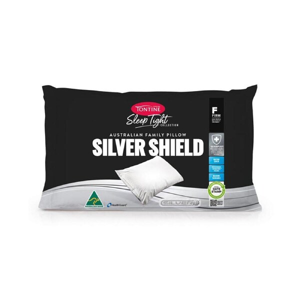 Tontine Sleep Tight Silver Shield Firm Cotton Profile Pillow 46x71cm White