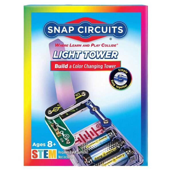 Snap Circuits Colour Changing Light Tower STEM Build Kids Educational Toy 8y+