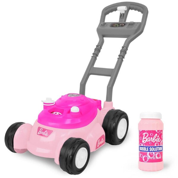 Barbie Bubble N Go Lawn Mower Automatic Bubbles Kids Outdoor Play Toy Pink 3y+