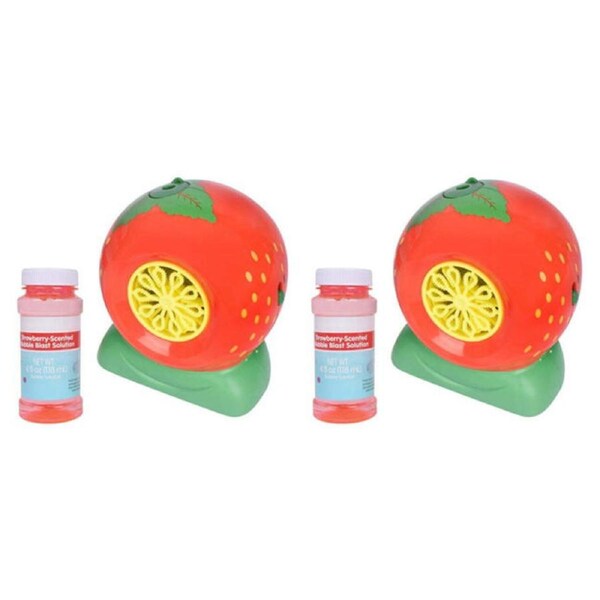 2PK Maxx Bubbles Mini Fruit Bubble Blowers w/Scented Solution Asst Kids Toy 3y+