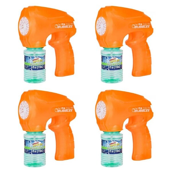 4PK Maxx Bubbles Light Up Bubble Blaster Kids/Children Outdoor Play Toy Asst 3y+