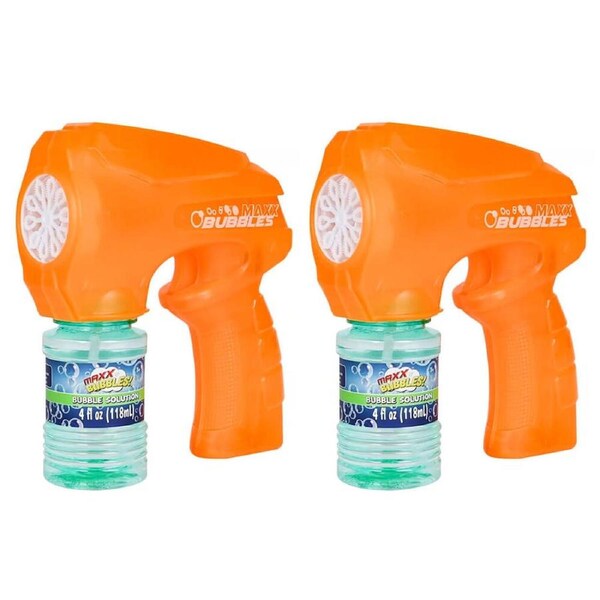 2PK Maxx Bubbles Light Up Bubble Blaster Kids/Children Outdoor Play Toy Asst 3y+