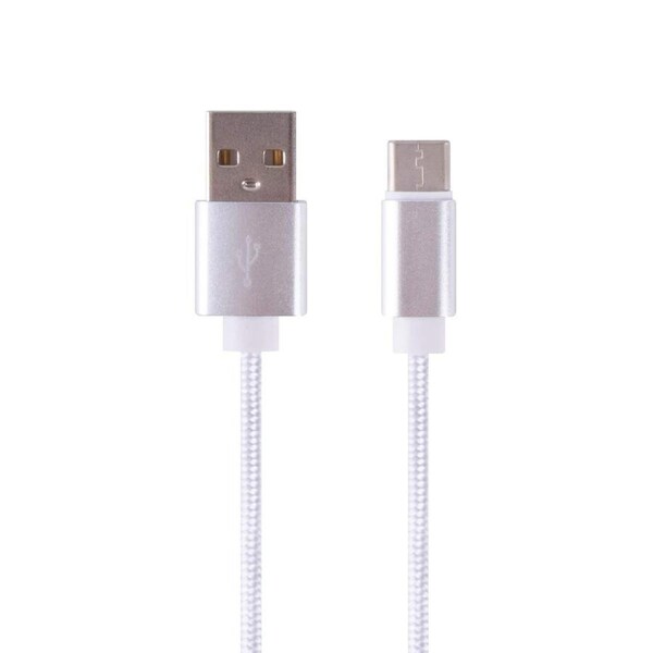 1M USB A to USB C Braided Charge & Sync Cable