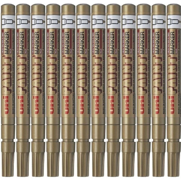 Uni-Ball PX-21 Paint Marker Bullet Tip 1.2mm Gold Box 12