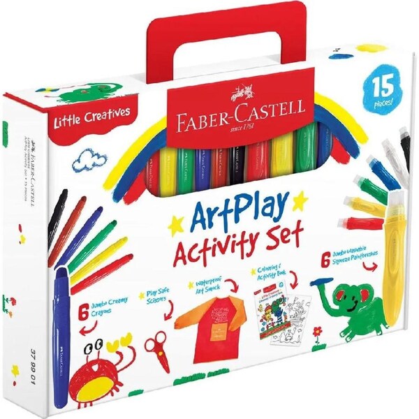 Faber-Castell Little Creatives Crayons Art Play Activity Set 15pc