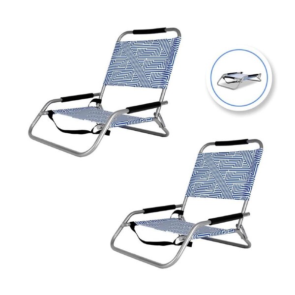 2 Pcs Lazy Dayz Foldable Beach Chair - Makena