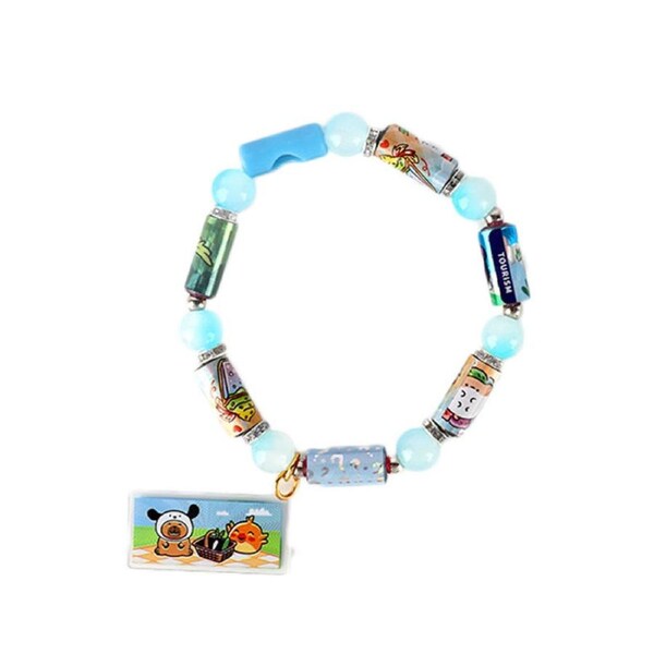 Catzon DIY Bead Bracelet with 70 Pcs Stickers for Girls Cute Theme Toy Set-2