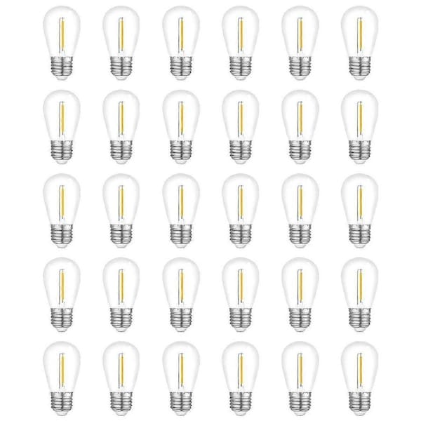 JOYBUY 30-pack outdoor light string bulbs, replacement bulbs, E26 base warm white