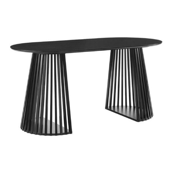 Vanessa Oval Rounded Dining Table 160cm Black