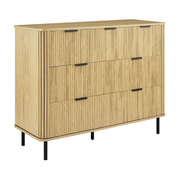 Kayla Chest Dresser Tallboy 7 Drawers Oak