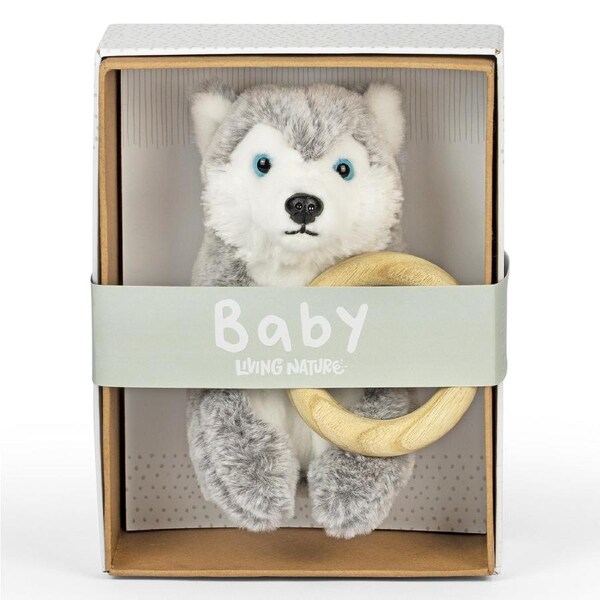 Living Nature - Baby Husky with Ring (21cm)
