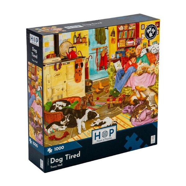 1000pc House Of Puzzles Dog Tired 48x69cm Jigsaw Puzzle Kids/Family Toy 3y+