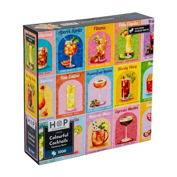 1000pc House Of Puzzles Colourful Cocktails 48x69cm Jigsaw Puzzle Kids/Family 3+