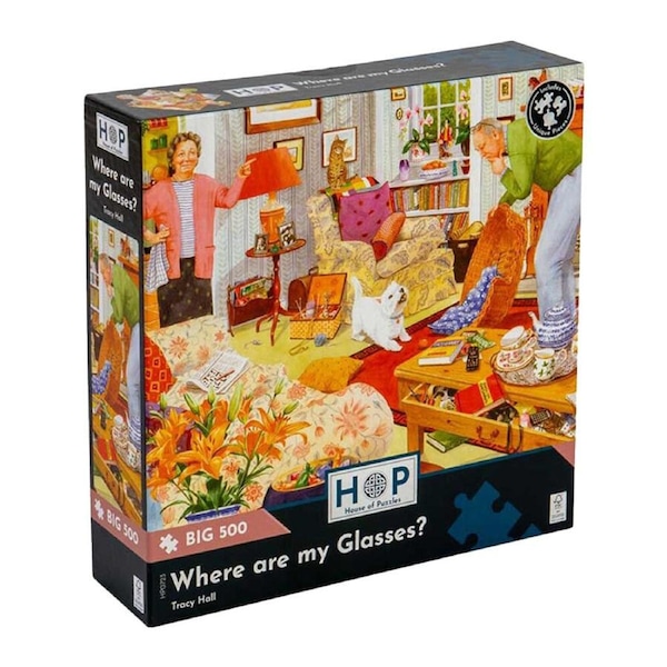 500pc House Of Puzzles Where Are My Glasses Big 48x69cm Jigsaw Puzzle 3y+