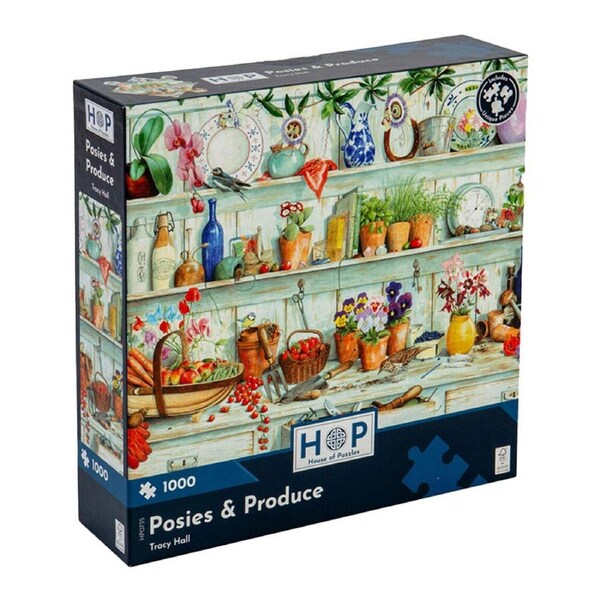 1000pc House Of Puzzles Posies & Produce 48x69cm Jigsaw Puzzle Kids/Family 3y+
