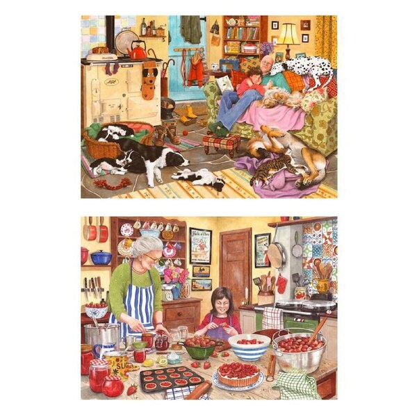 2 x 500pc House Of Puzzles Heart Of The Home Multipack 34x48cm Jigsaw Puzzle 3+
