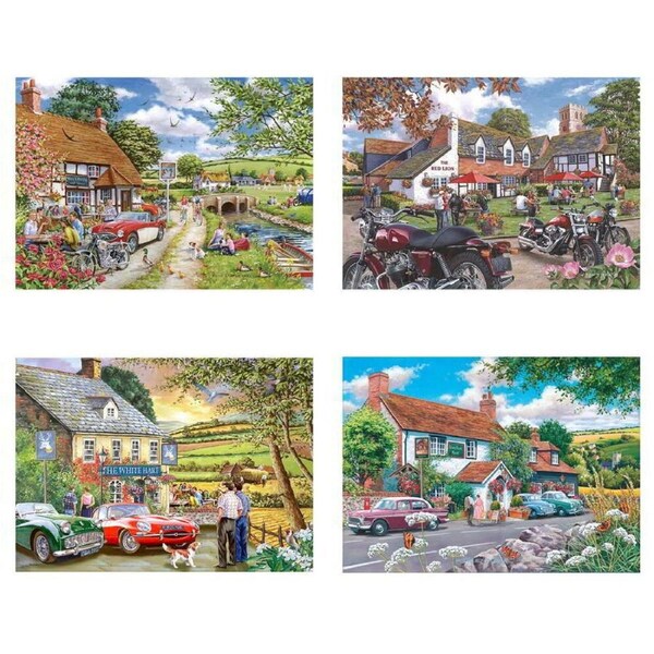 4 x 500pc House Of Puzzles Tales From The Tavern Multipack 34x48cm Jigsaw 3y+