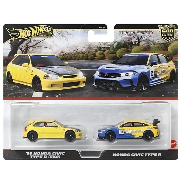 Hot Wheels Premium '99 Honda Civic Type R (EK9) & Honda Civic Type R 2pck