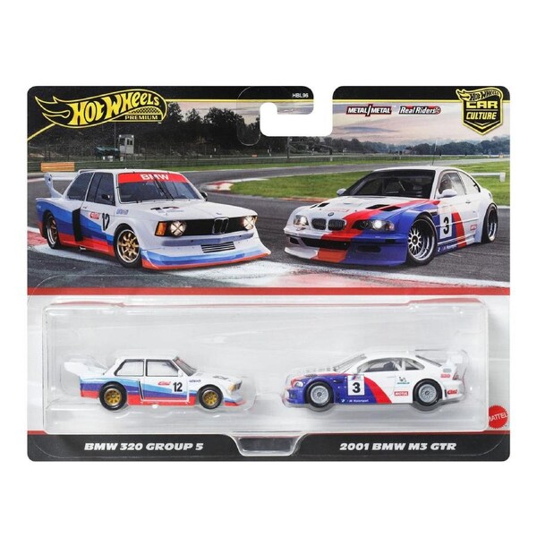 Hot Wheels Premium BMW 320 Group 5 & 2001 BMW M3 GTR 2pck