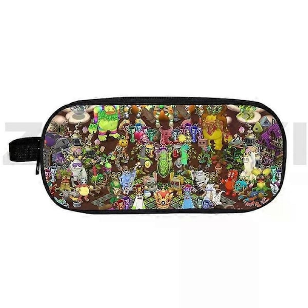 k1076 Trend My Singing Monsters Case Pencil Bag Video Game Cases Cosmetic Organizer School Supplies pxc1076