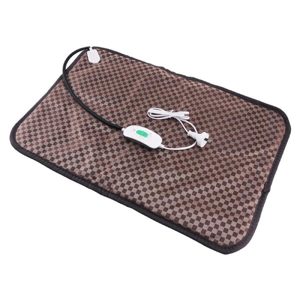 70x45CM Brown Electric Pet Heat Mat Heated Pad Dog Cat Heating Blanket Bed Waterproof