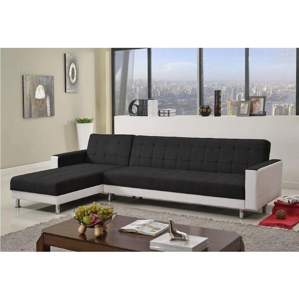Sofa bed 3m Fabric 5 Seater Recliner Coner Funton Couch Lounge 4 Colours Black&White
