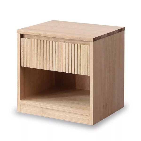 Kuka Bedside Table Nightstand Ash Wood 1 Drawer