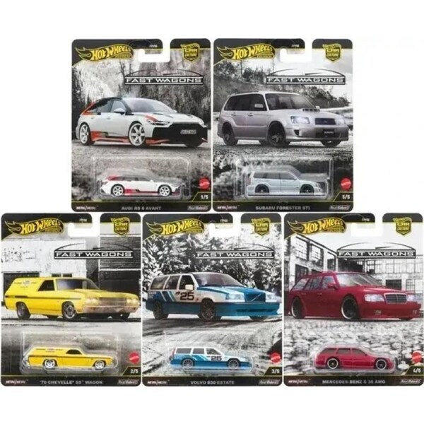 Hot Wheels Premium Car Culture Set-Fast Wagons (case 961J)