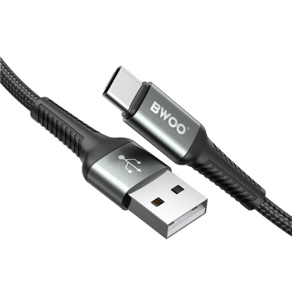 BWOO Fast Charging USB-A to Type-C Cable (2M)(X288C) - Black