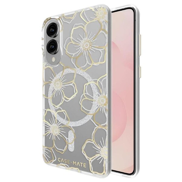 Case-Mate Floral Gems with Magnet Case (Suits Galaxy S25 Edge) - Gold