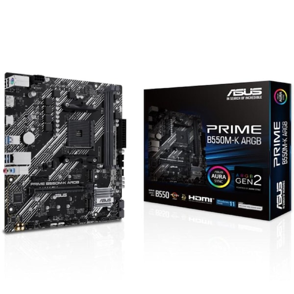 Asus Prime B550M-K ARGB AM4 mATX Motherboard (PRIME B550M-K ARGB)