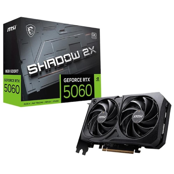 MSI GeForce RTX 5060 8G Shadow 2X OC Graphics Card (GeForce RTX 5060 8G SHADOW 2X OC)
