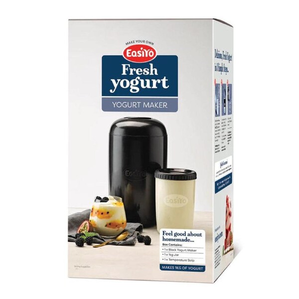 Easiyo Homemade Yoghurt Maker - Easy 1kg Benchtop Yoghurt Making Jar Container - No Fridge / Electricity Required