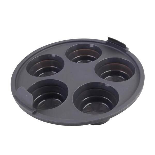 Silicone Air Fryer Muffin Holder - Round Collapsible Muffin Pan 5 Cup - Cupcake Mould