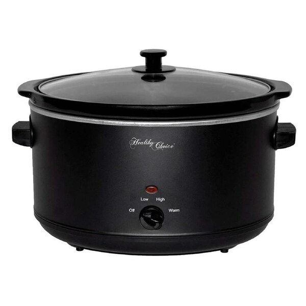 Large 8L Slow Cooker - Soup Stew Casserole Curry Pudding Overnight Cooker Family Meal Maker